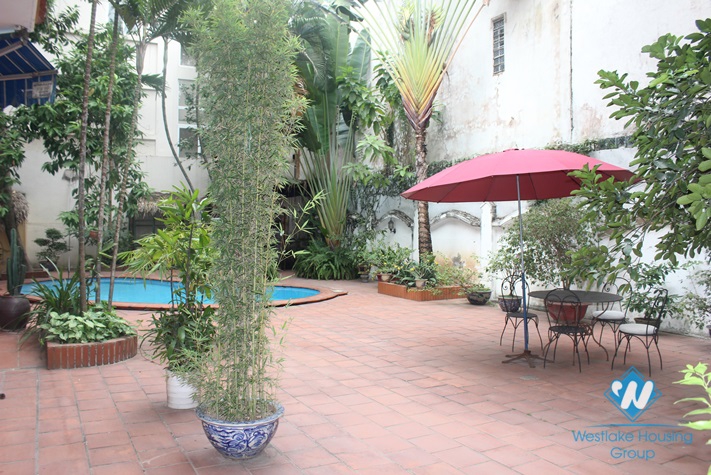French villa with swimming pool for rent in Tay Ho, Hanoi